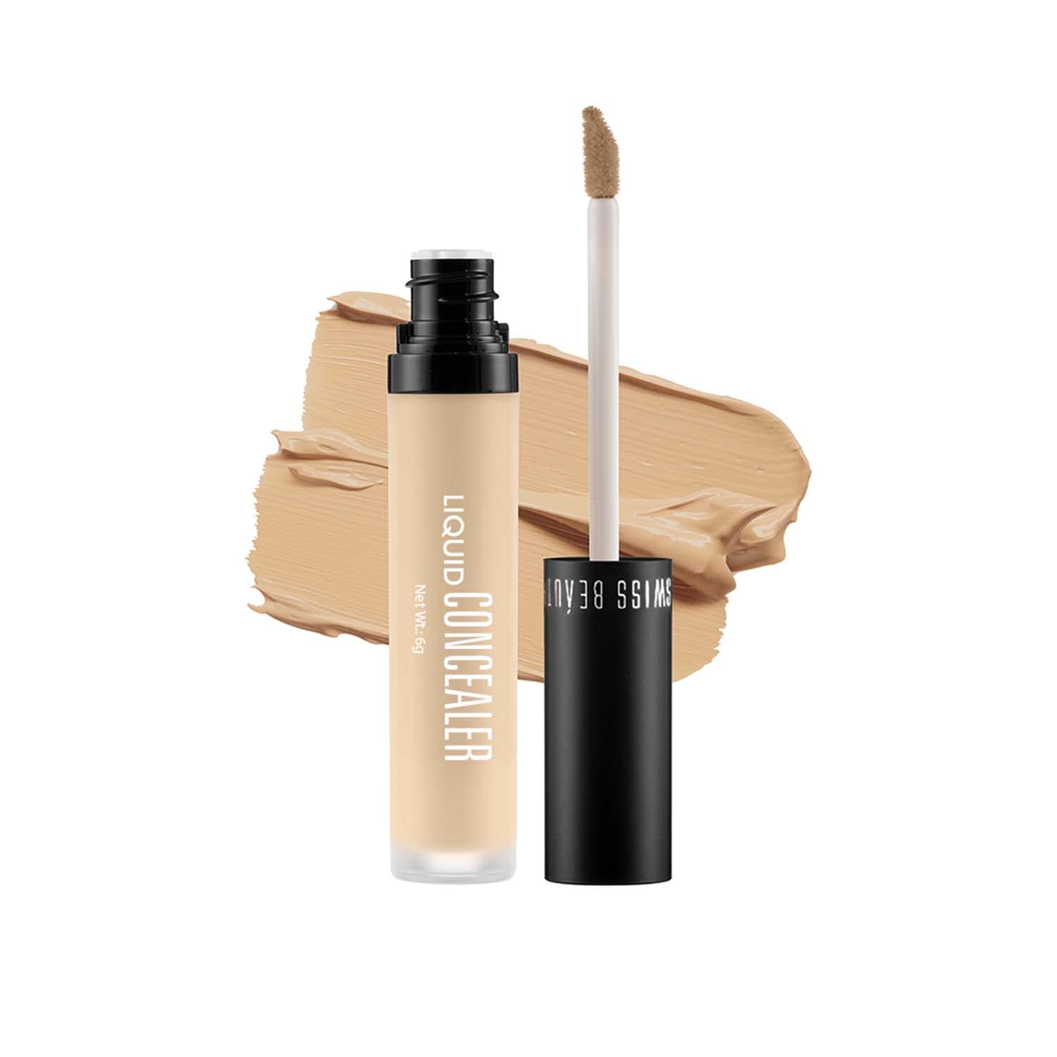 Swiss Beauty Liquid Light Weight Concealer With Full Coverage |Easily Blendable Concealer For Face Makeup With Matte Finish
